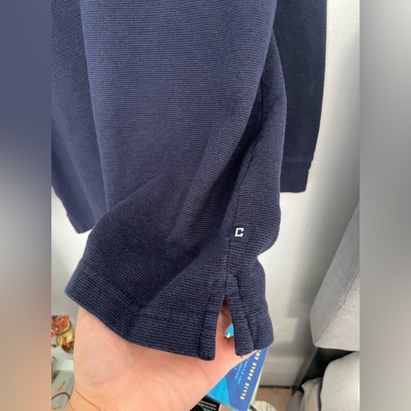 Chaps Men's Dark Blue Zip-Up Sweater - Picture 6 of 7